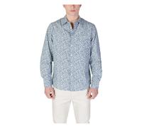 Replay - Camicia a Maniche Lunghe con Motivo Floreale - - Shirts - Uomo - Blu - L