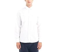 Replay Camicia di Jeans a Maniche Lunghe da Uomo in Cotone, Bianco (White 001), L