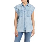 Replay camicia in denim da donna a maniche corte in denim, blu (Light Blue 010), S