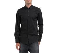 Replay - Camicia Popeline Slim Fit M4140 - - Shirts - Uomo - Nero - XL