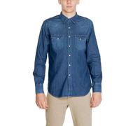 Replay Camicia in Jeans da Uomo, vestibilità Regolare, 007 Blu Scuro., XXL