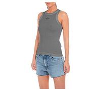 REPLAY Canotta Donna Lunga, Grigio (Steel Grey 319), S