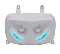 REPLAY - Doppia Ottica r8 per MBK 50 Booster 2004+-Yamaha 50 bws 2004+ Bianco con LED Blu **