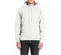 Replay M3103 Felpa con Cappuccio, 011 Bianco Naturale, L Uomo