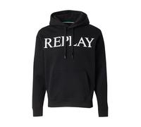 REPLAY Felpa nero / offwhite Uomo REPLAY XXL nero / offwhite
