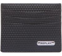 REPLAY Fm5169.000 Porta Carte IN Pelle IN Nero Taglia UK