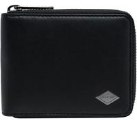 Replay Fm5240.001 Portafoglio In Pelle Di Pecora Per Uomo Con Zip Nera