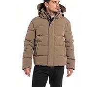 Replay Giacca Invernale da Uomo con Cappuccio, Marrone (Earth 557), XL