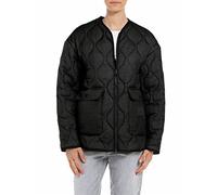 REPLAY Giacca Trapuntata Donna con Zip, Nero (Blackboard 099), S