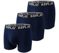 REPLAY I101102-004-N188 Boxer, con Logo (3 Pezzi) Boxer da Uomo Uomo Blue Marine Taglia L