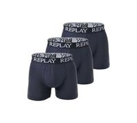 REPLAY I101102-004-N188 Boxer, con Logo (3 Pezzi) Boxer da Uomo Uomo Blue Marine Taglia XL