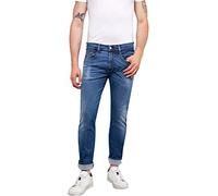 Replay Jeans da Uomo Anbass Slim-Fit Hyperflex Bio con Elasticità, Blu (Medium Blue 009), 32W / 32L