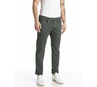 Replay Jeans da Uomo Anbass Slim Fit Hyperflex Colour X-Lite con Stretch, Military Green 030-1, 28W x 32L
