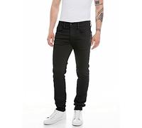 Replay Jeans da Uomo Anbass Slim-Fit Hyperflex con Elasticità, Nero (Nero 098), 32W / 34L
