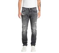 Replay Jeans da Uomo Grover Straight-Fit Originali, Dark Grey 097-1, 29W x 34L