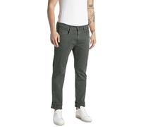 REPLAY Jeans da Uomo Slim Fit Anbass Hyperflex Colour Xlite, 030 Military Green, 31 W/32 L