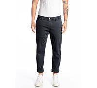 Replay Jeans da Uomo Zeumar Slim-Fit Hyperflex HyperChino Colore X-Lite con Elasticità, Blu (Blu 010), 36W / 32L