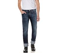 REPLAY Jeans Uomo Grover Straight Fit Elasticizzati, Blu (Dark Blue 007), W28 x L30