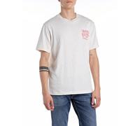 Replay M3023 T-Shirt, 412 Burro Bianco, XS Uomo