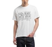 Replay M3042 T-Shirt, 011 Bianco Naturale, L Uomo