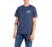 Replay M3049 T-Shirt, 282 Medium Blue, M Uomo
