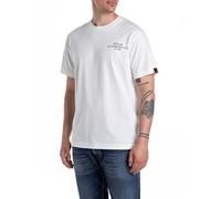 Replay M3050 T-Shirt, 011 Bianco Naturale, S Uomo