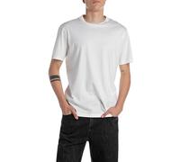 Replay M3097 T-Shirt, 011 Bianco Naturale, L Uomo
