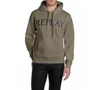 Replay M3104 Felpa con Cappuccio, 759 Mud Green, XXXL Uomo