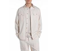 Replay M4147 Camicia, 200 Ecrù, M Uomo