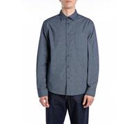 Replay M4148 Camicia, 010 Blu/Blu Chiaro, XL Uomo
