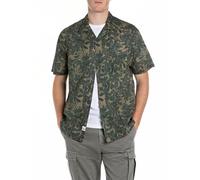 Replay M4157 Camicia, 010 Military Flowers, XXL Uomo