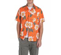 Replay M4157 Camicia, 010 Orange Flowers, S Uomo