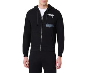 Replay M6706 Felpa con Cappuccio, 098 Nero, XL Uomo