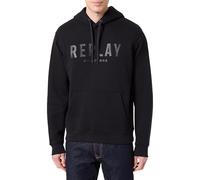 Replay M6717 Felpa con Cappuccio, 098 Nero, L Uomo