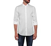 Replay Maglia da uomo a maniche lunghe con elasticità, bianca (White 001), L