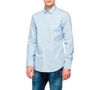 Replay Maglia da uomo a maniche lunghe elasticizzata, colore blu (Azzurro 905), L