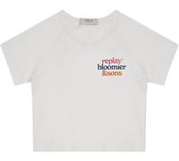 Replay Maglietta a Maniche Corte da Ragazza, Girocollo, Bianco Latte 562 (Bianco), 4 Anni
