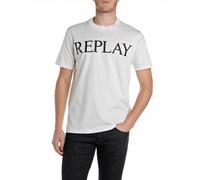 Replay M3099 T-Shirt, 011 Bianco Naturale, M Uomo