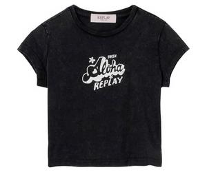 Replay Maglietta da Ragazza in Cotone, 099 Blackboard, 4 Anni