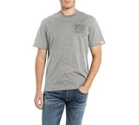 Replay Maglietta da Uomo Relaxed Fit in Cotone, M01 Grey Melange, XS