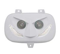 REPLAY - MASCHERA FARI ALOGENI REPLAY RR8 PER MBK 50 BOOSTER 1999>2003-YAMAHA 50 BWS 1999>2003 BIANCO CON LED BIANCHI **