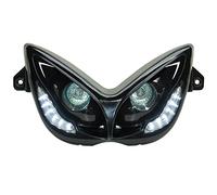 REPLAY - MASCHERA FARI ALOGENI REPLAY RR8 PER MBK 50 --NITRO-YAMAHA 50 AEROX NERO CON LED BIANCHI