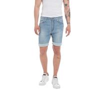 Replay Pantaloncini Jeans da Uomo con Power Stretch, Blu (Azzurro 010), 27W