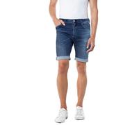 Replay Pantaloncini Jeans da Uomo con Power Stretch, Blu (Blu Medio 009), 31W