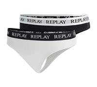 REPLAY Perizoma, Logo (2 Pezzi) Donna, Black/White, M