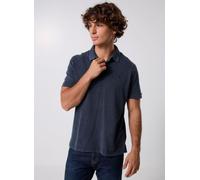 Replay - Polo MARBLE DYED COTTON PIQUET COUPE REGULAR Blu - Abbigliamento S Blu
