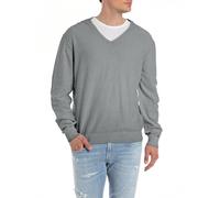Replay Pullover in cotone da uomo , grigio (grigio ferro 493), S