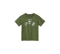 Replay Sb7401 T-Shirt, 806 Verde Militare, 4 Anni Bambini e Ragazzi