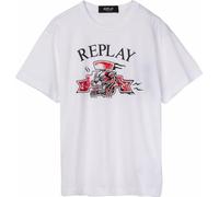 Replay Sb7407 T-Shirt, 001 Bianco, 16 Anni Bambini e Ragazzi
