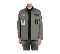Replay - Sovracamicia con Toppa e Logo - - Shirts - Uomo - Verde - M